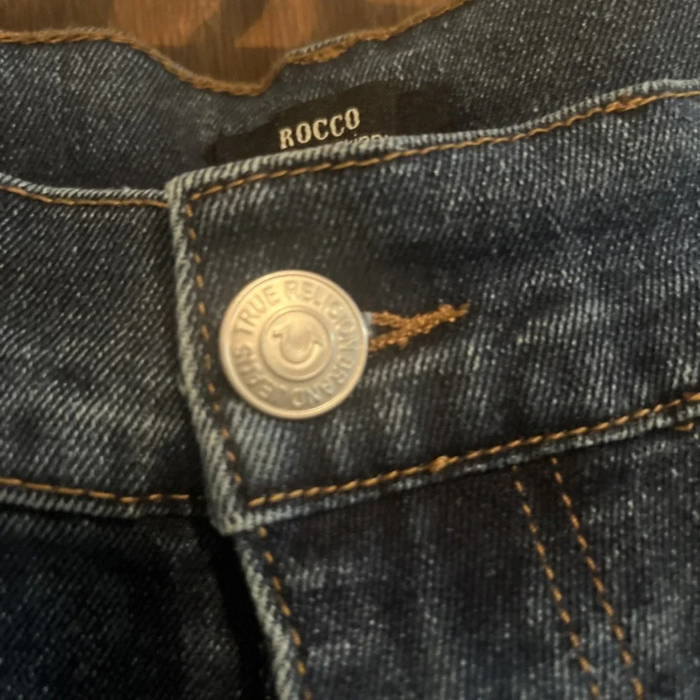 True Religion Rocco‎ Flap Blue Jeans Skinny - Dark Shivering Wash 38x32
